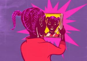 Reflexos no espelho das crianças negras
