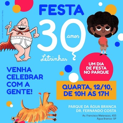 Companhia das Letrinhas comemora 30 anos com festa para famílias no Dia das Crianças